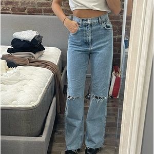 Zara Light Blue Flare Jeans